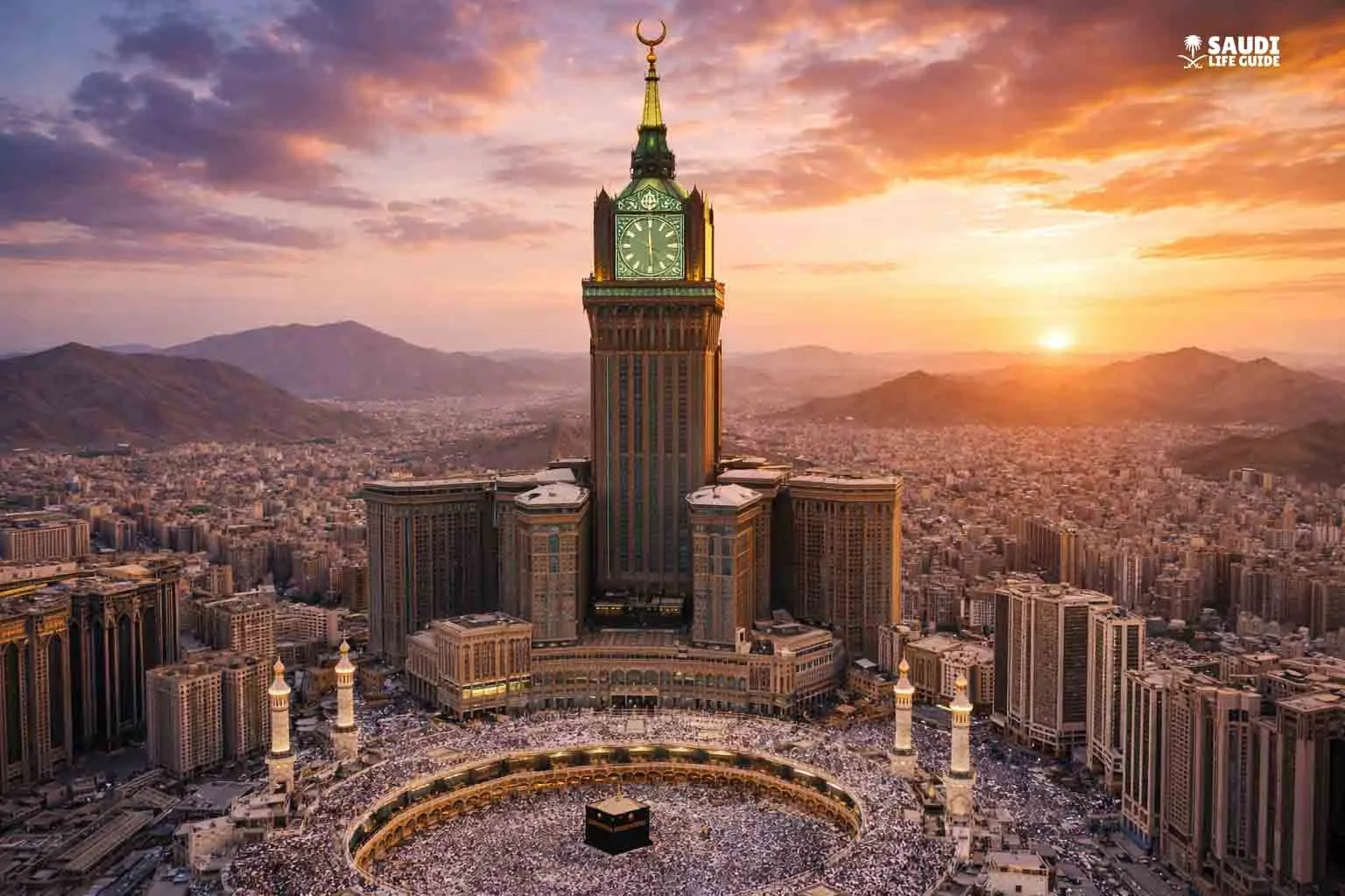 Cinematic Makkah Grand Mosque & Clock Tower